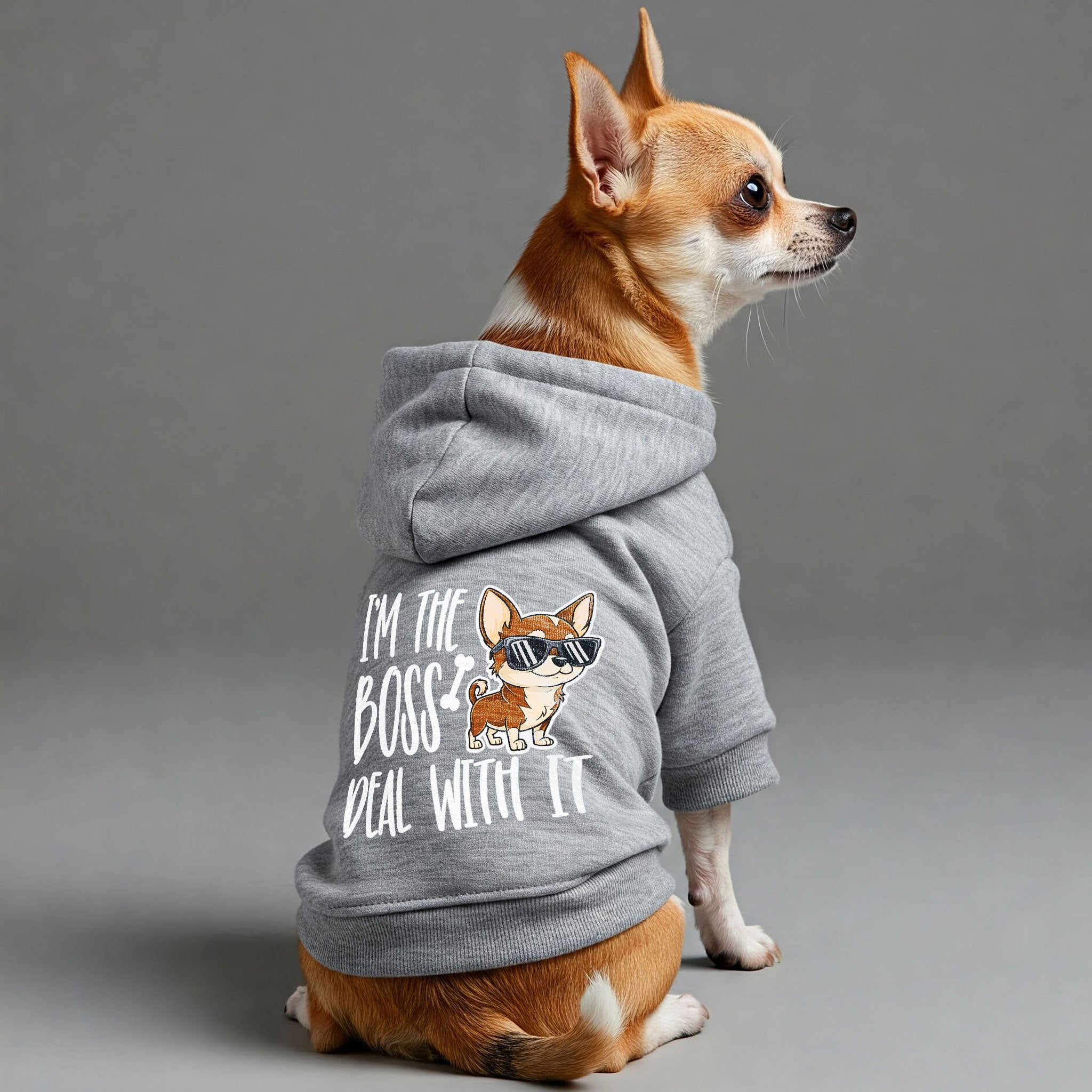I’M THE BOSS, DEAL WITH IT - Chihuahua Dog Hoodie