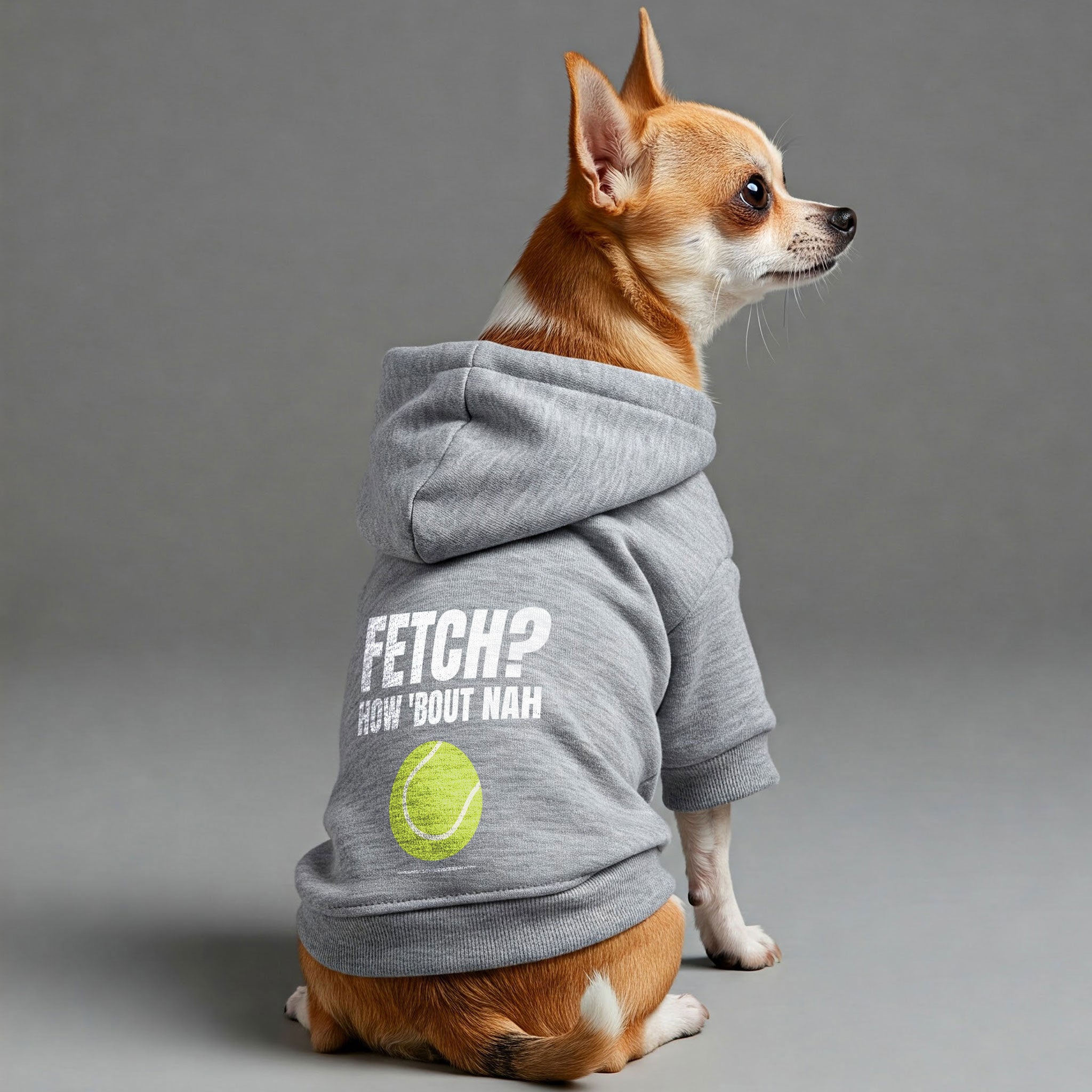 Fetch? How bout nah– Dog Hoodie – Dog Clothes