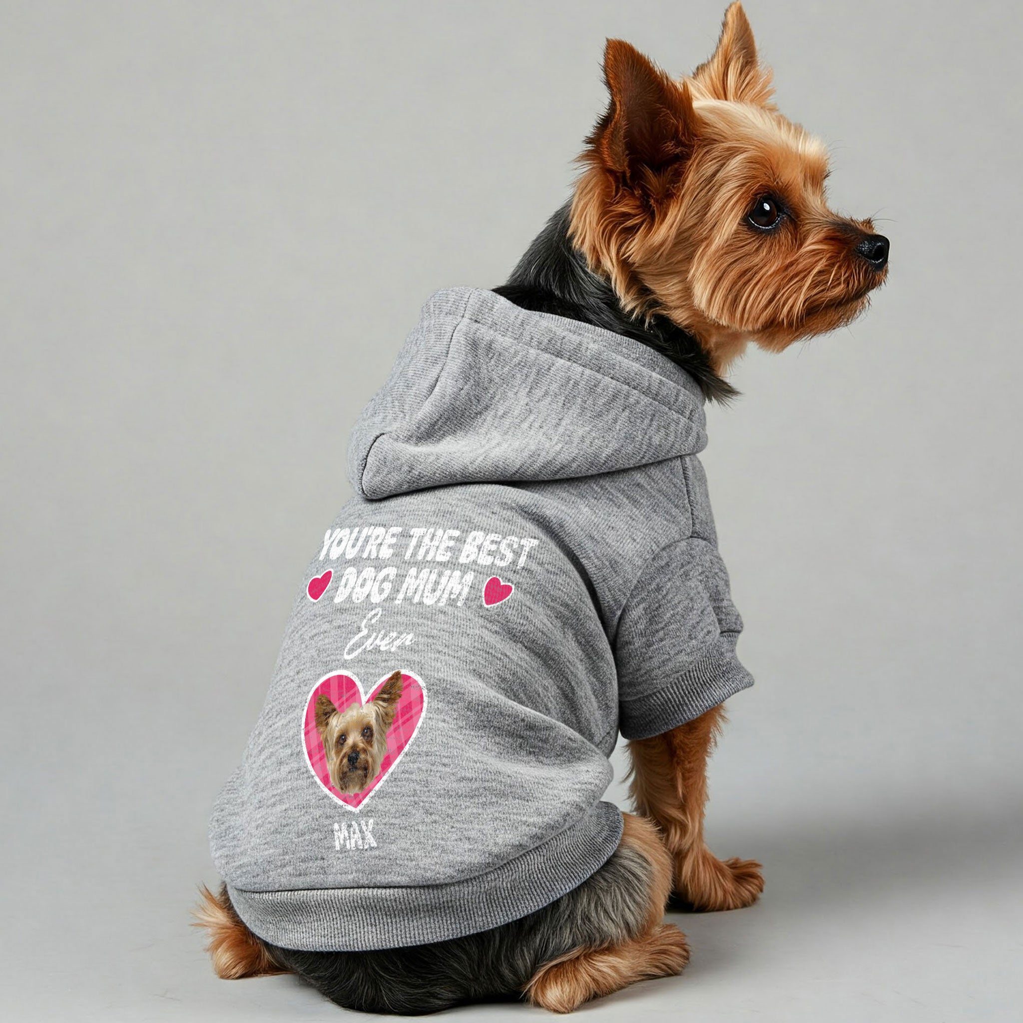 You're the BEST - Personalized hoodie with your dog’s name, photo, and MOM, MUM, or DAD– dog hoodie – dog clothes