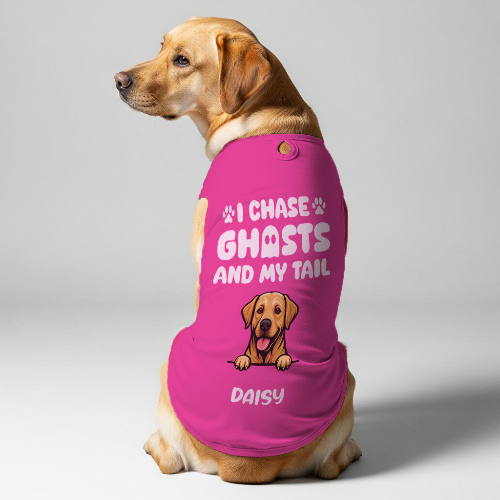 I Chase Ghosts – Personalized Shirt with Your Dog’s Name and Breed – Dog Shirt