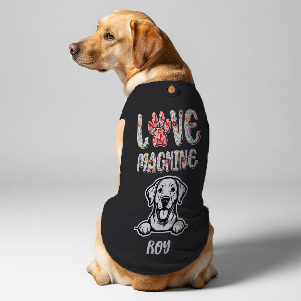 Love Machine – Personalized Shirt with Your Dog’s Name and Breed – Dog Shirt