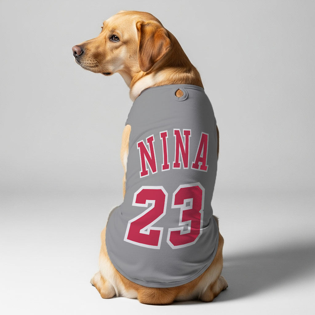 Basketball player – Personalized Shirt with Your Dog’s Name and Number – Dog Shirt