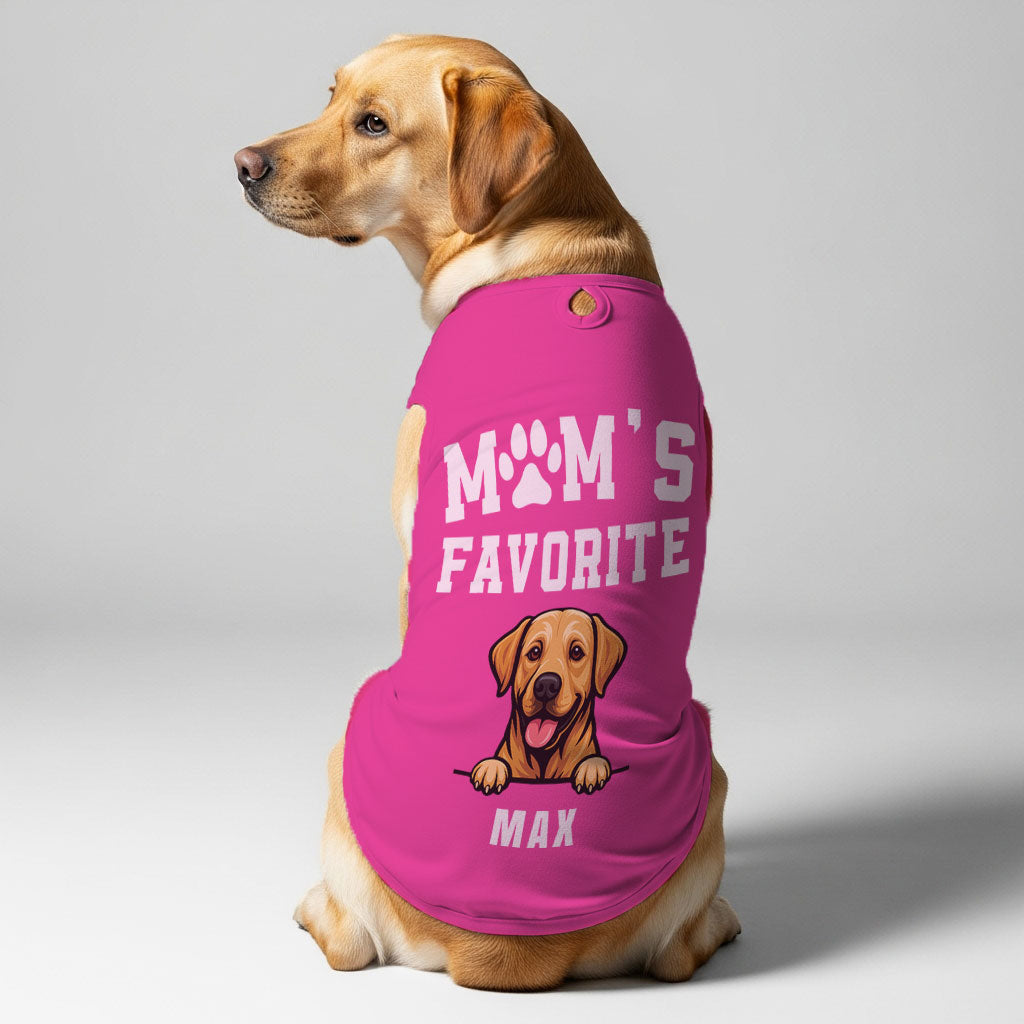 Mom's Favorite – Personalized Shirt with Your Dog’s Name and Breed – Dog Shirt