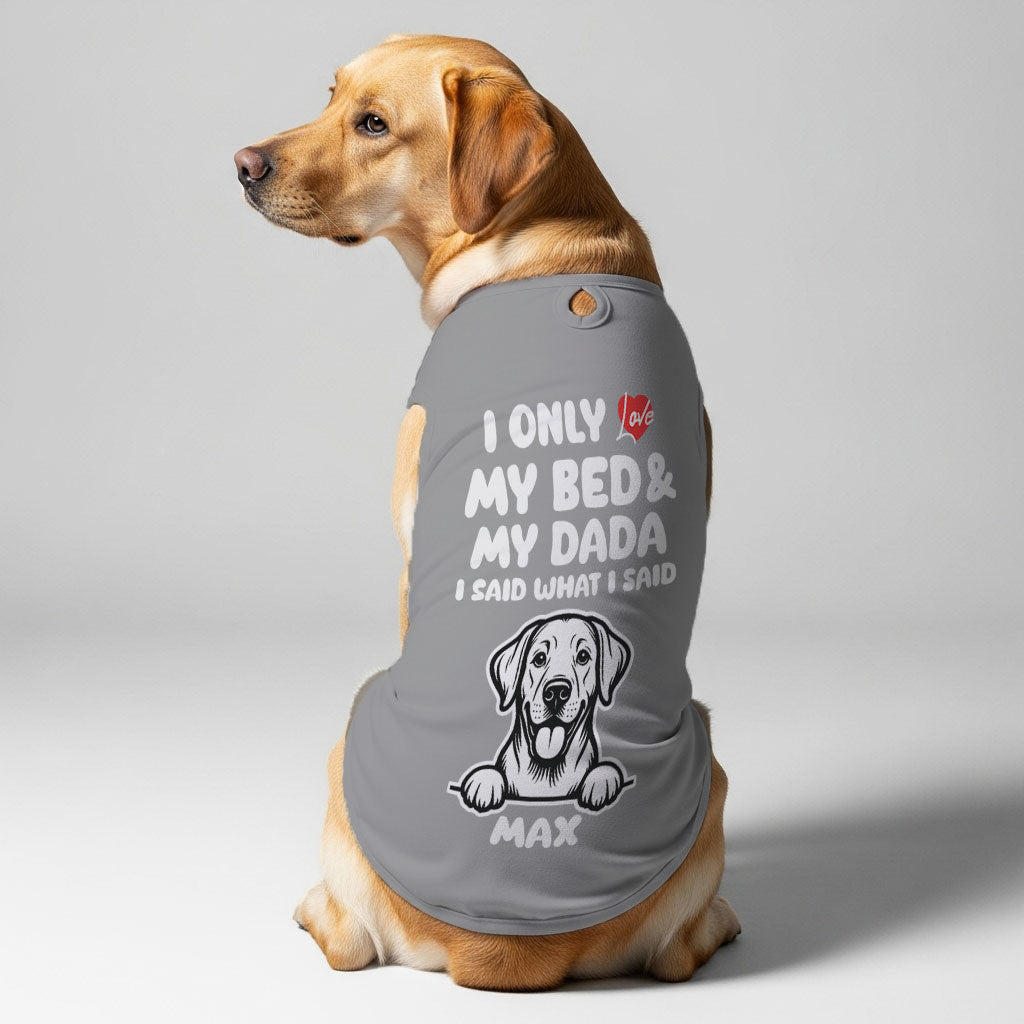 I ONLY LOVE MY MAMA – Personalized Shirt with Your Dog’s Name and Breed – Dog Shirt