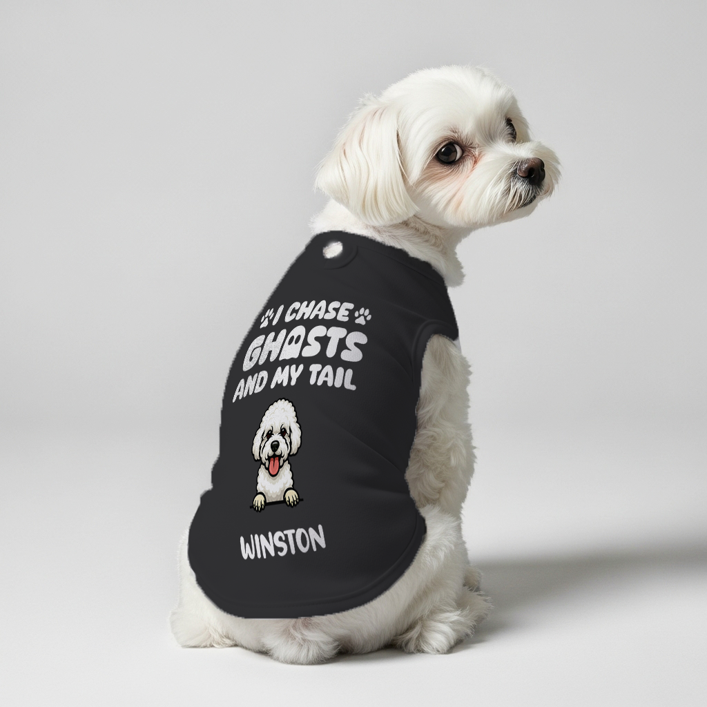 I Chase Ghosts – Personalized Shirt with Your Dog’s Name and Breed – Dog Shirt