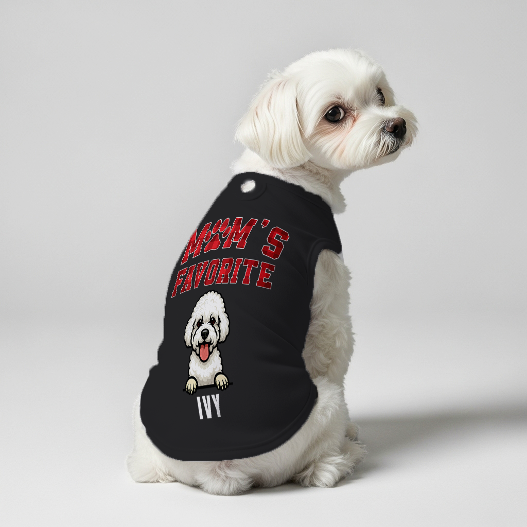 Mom's Favorite – Personalized Shirt with Your Dog’s Name and Breed – Dog Shirt