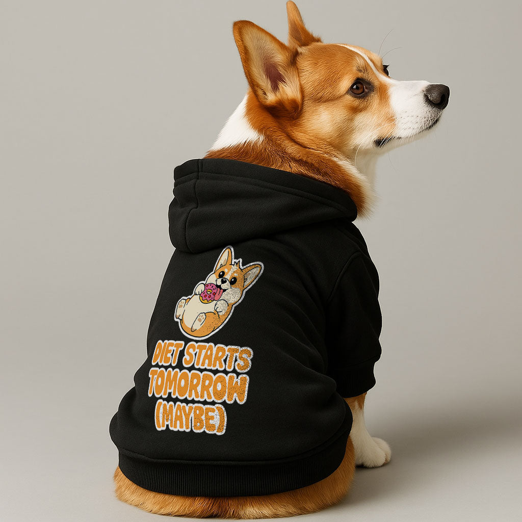 Diet starts tomorrow (maybe) - Corgi Hoodie - Dog Clothes