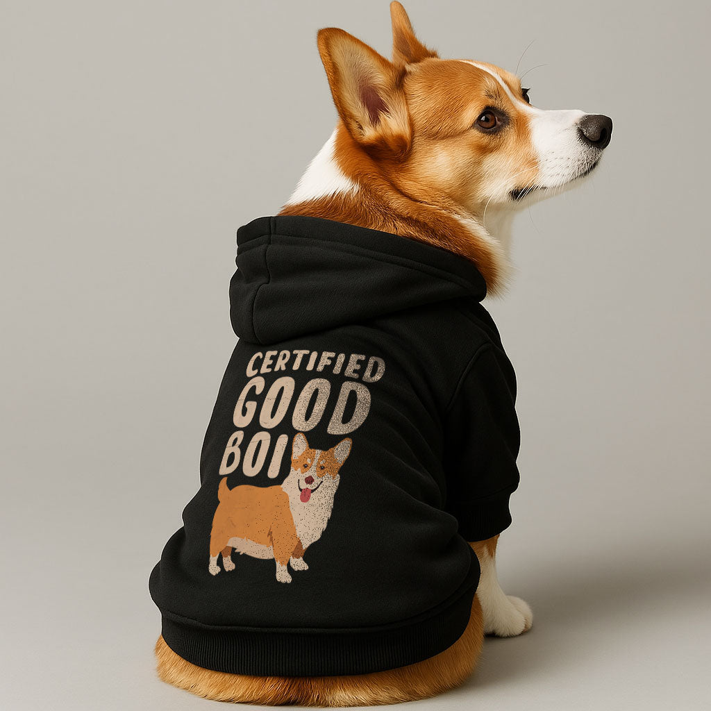 Certified Good Boi- Corgi Hoodie - Dog Clothes