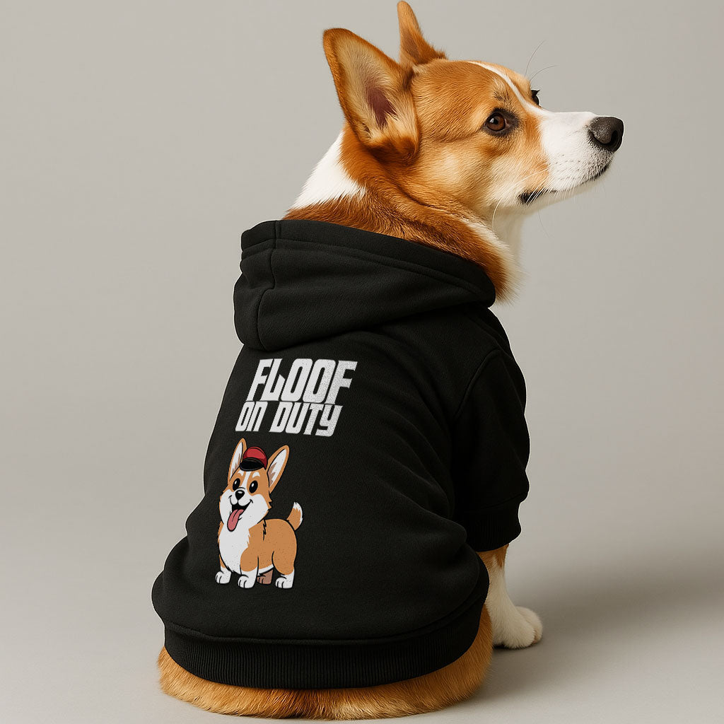 Floof on Duty - Corgi Hoodie - Dog Clothes