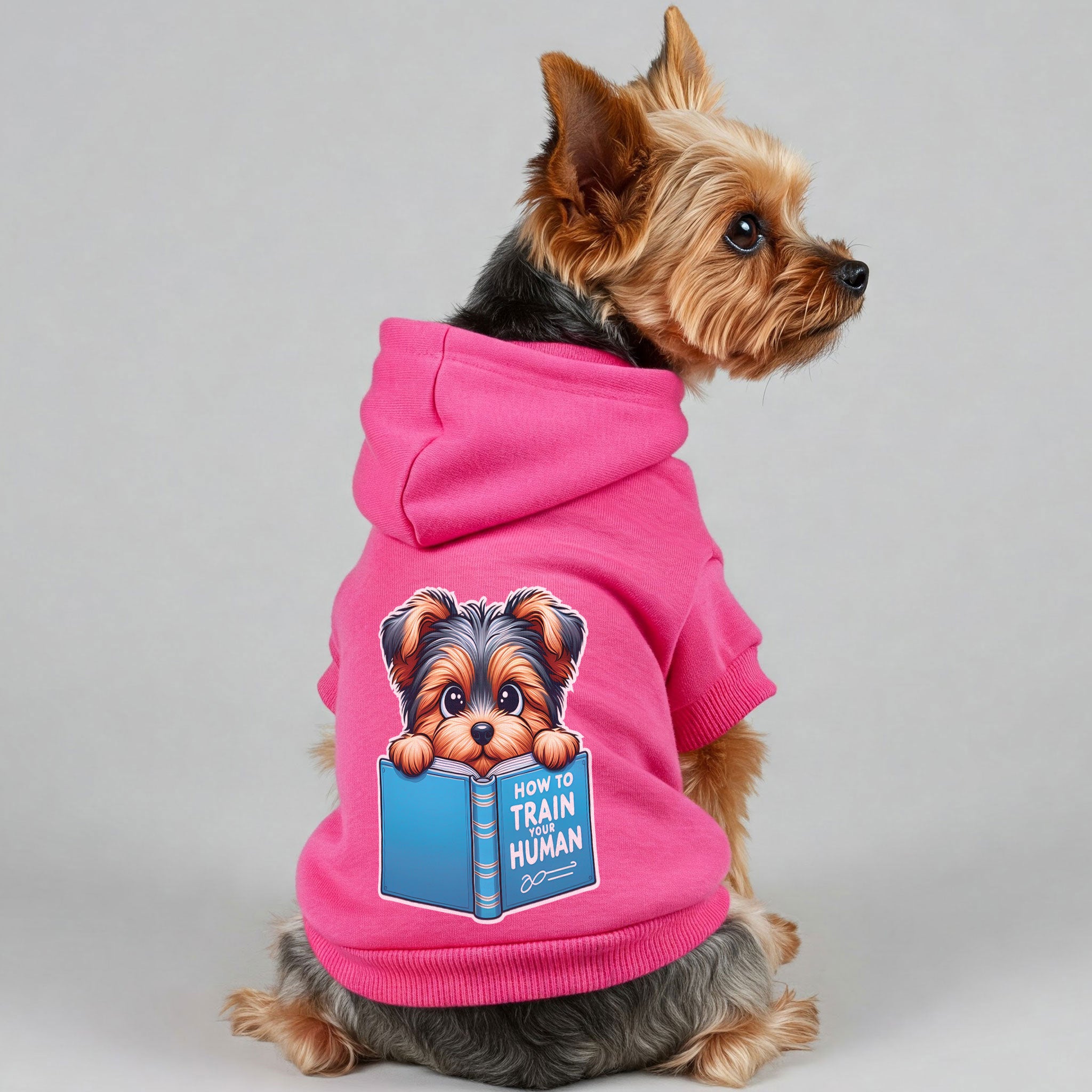 How to Train Your Human - Yorkie Hoodie - Dog Clothes