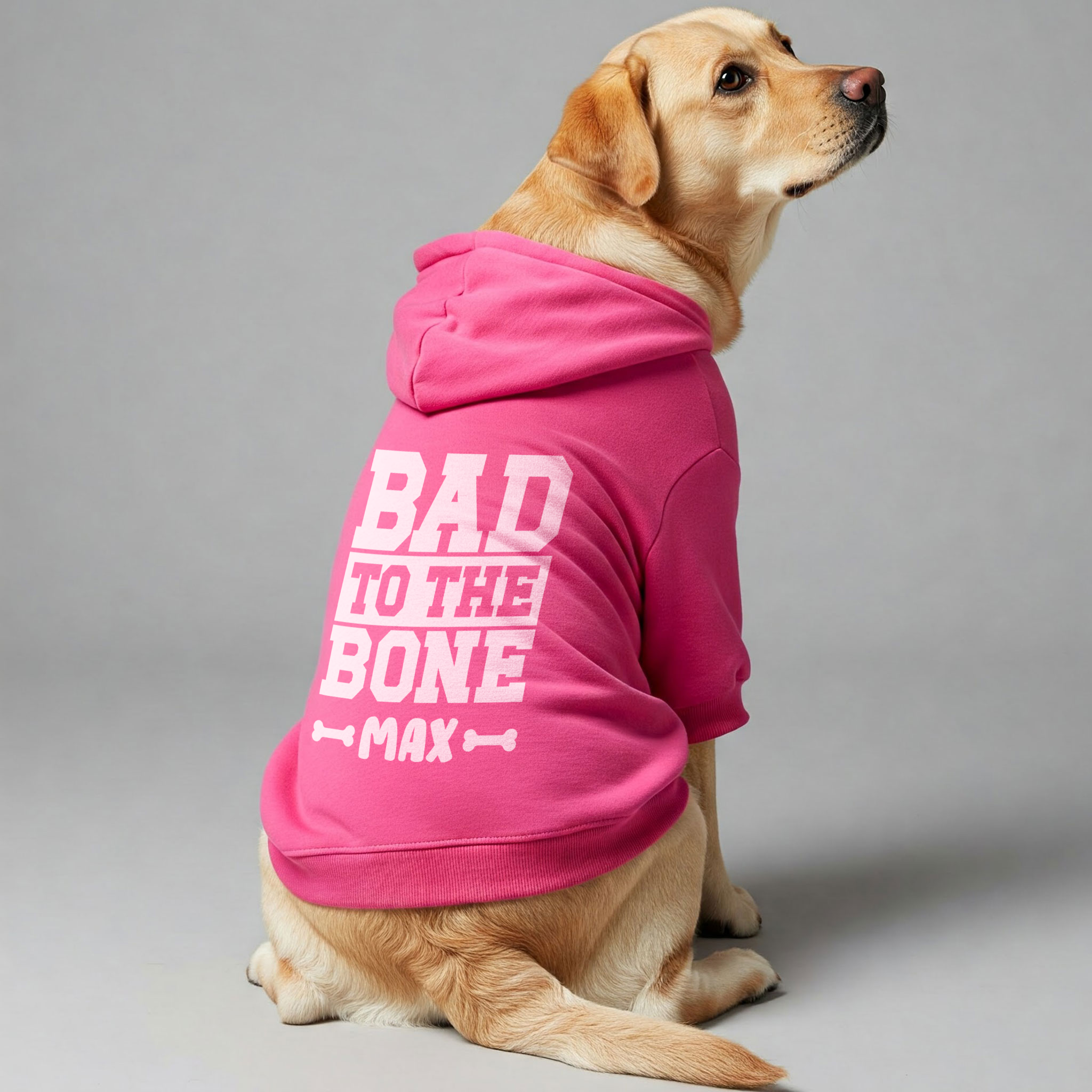 Bad to the Bone - personalized hoodie with your dog name – dog hoodie – dog clothes