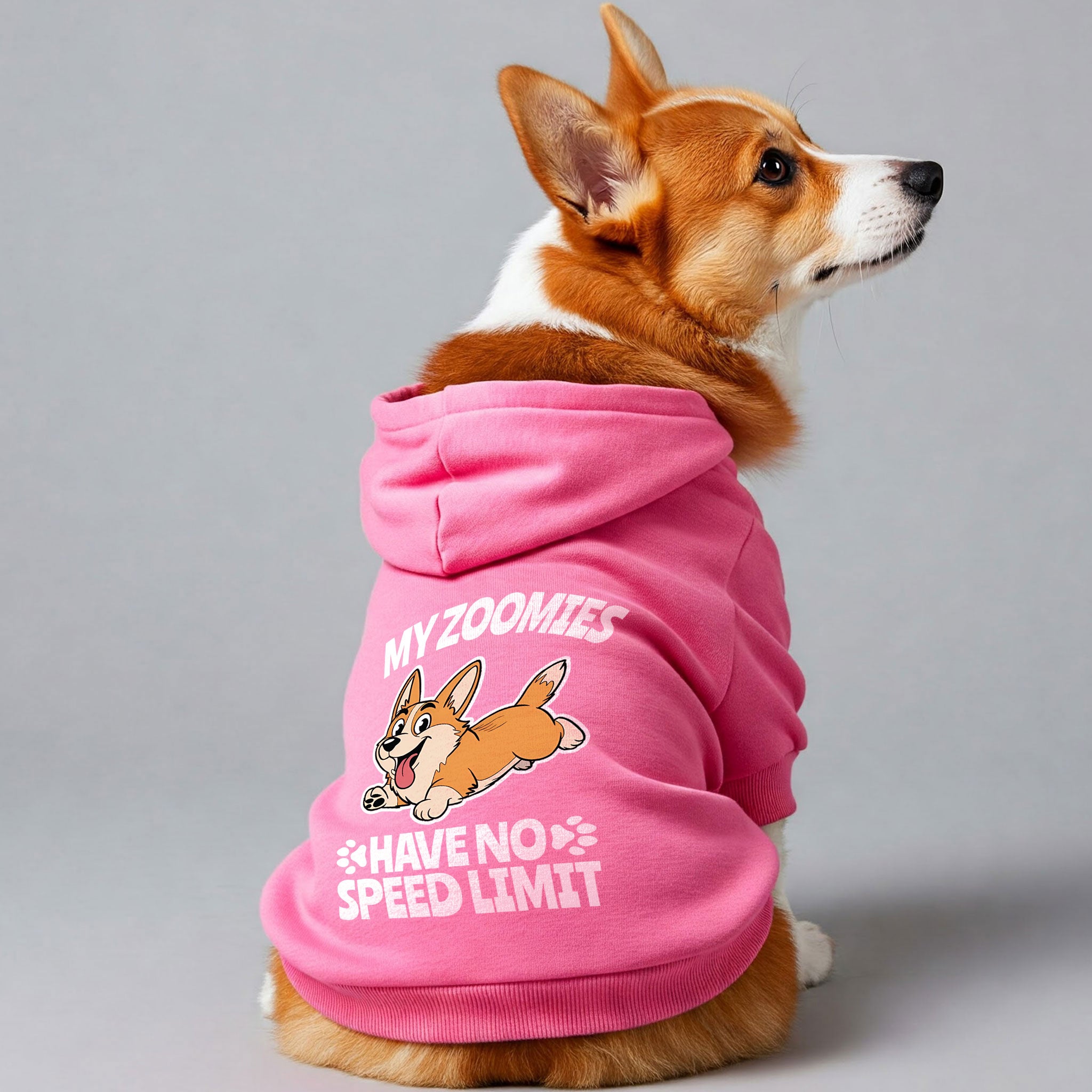 My zoomies have no speed limit - Corgi Hoodie - Dog Clothes
