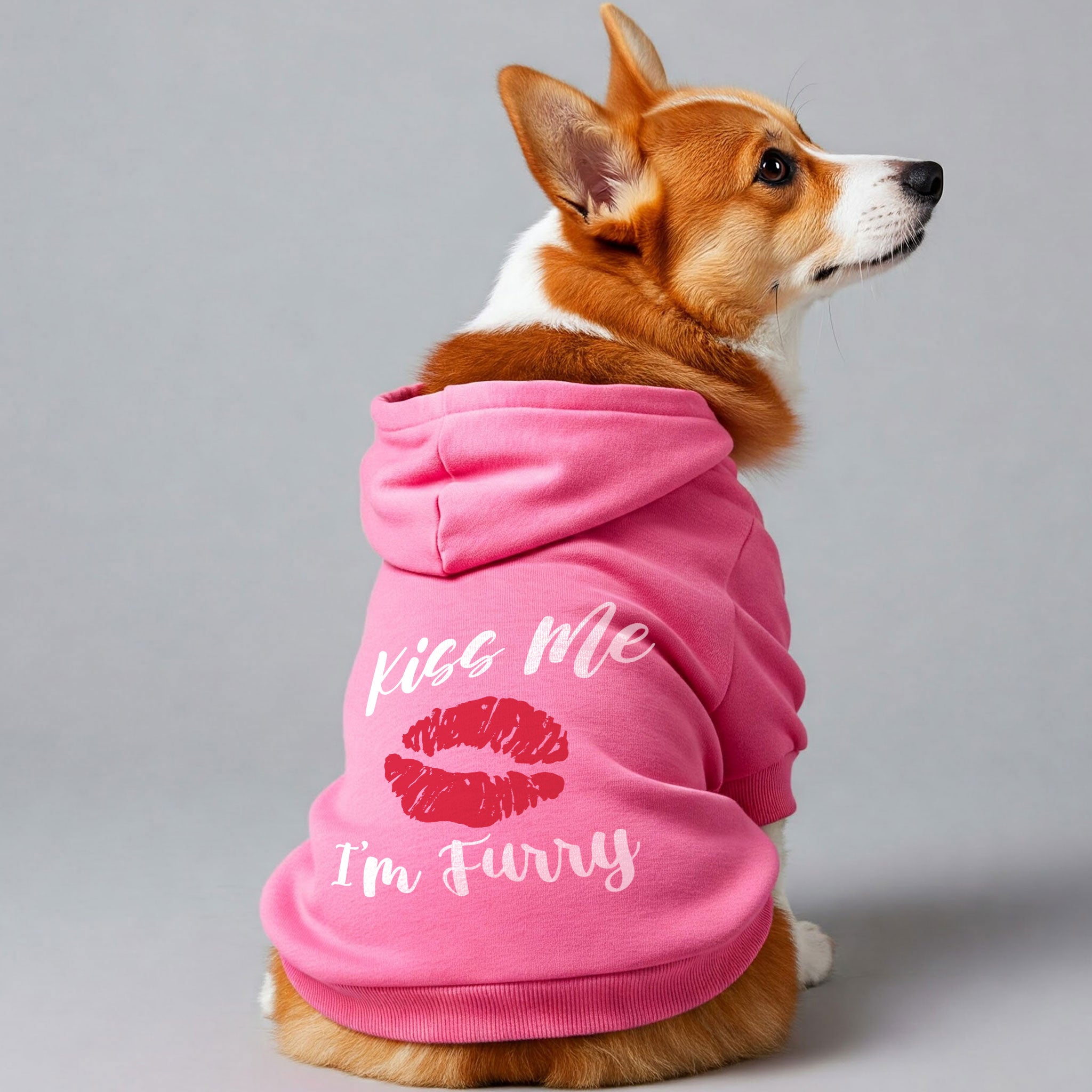 Kiss Me, I’m Furry – Dog Hoodie – Dog Clothes
