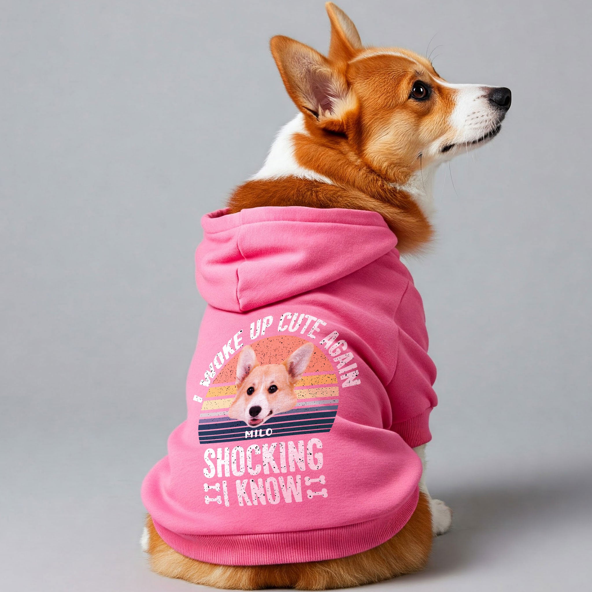 I Woke Up - Personalized hoodie with your dog’s name and Face– dog hoodie – dog clothes