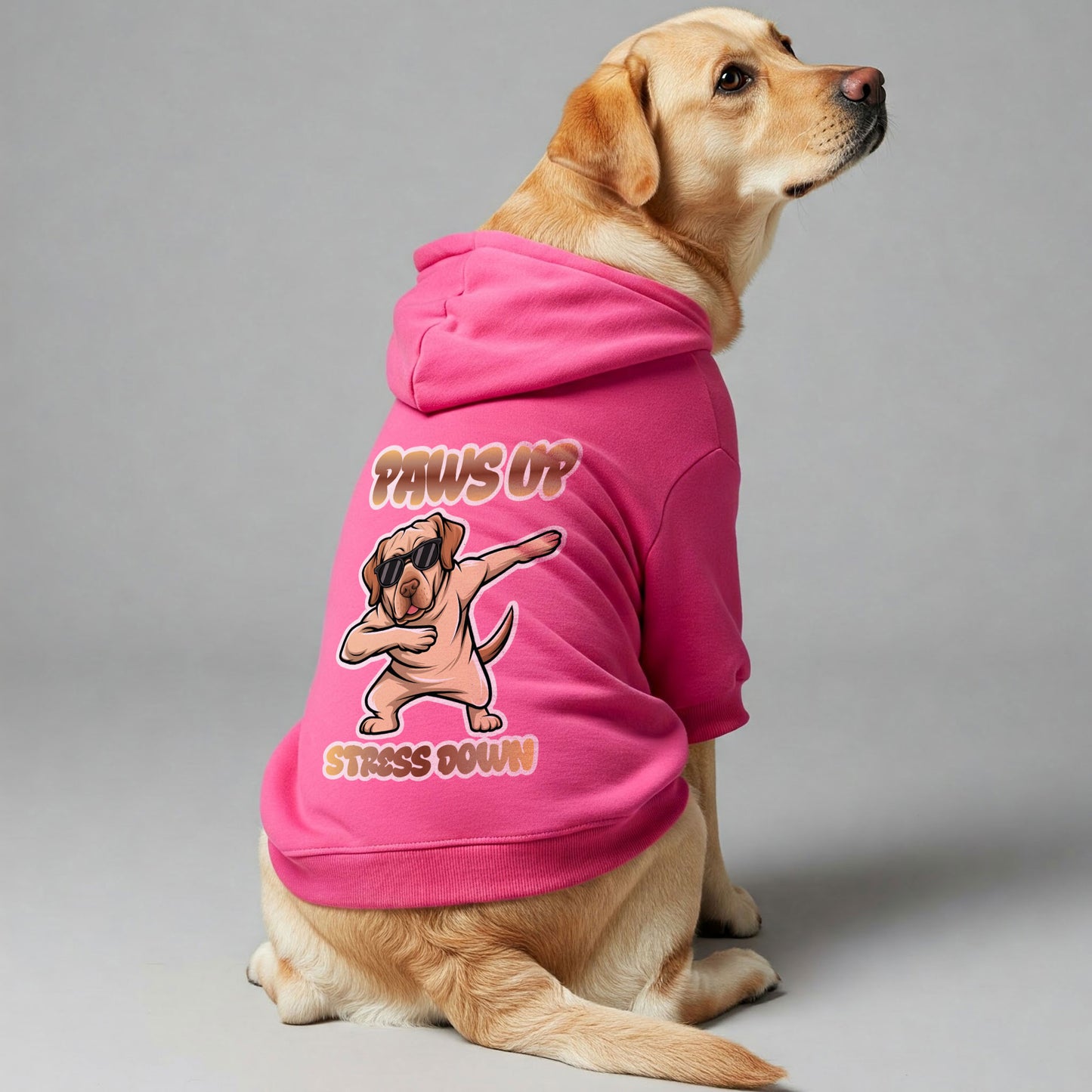 Paws up, stress down - Labrador Hoodie - Dog Clothes