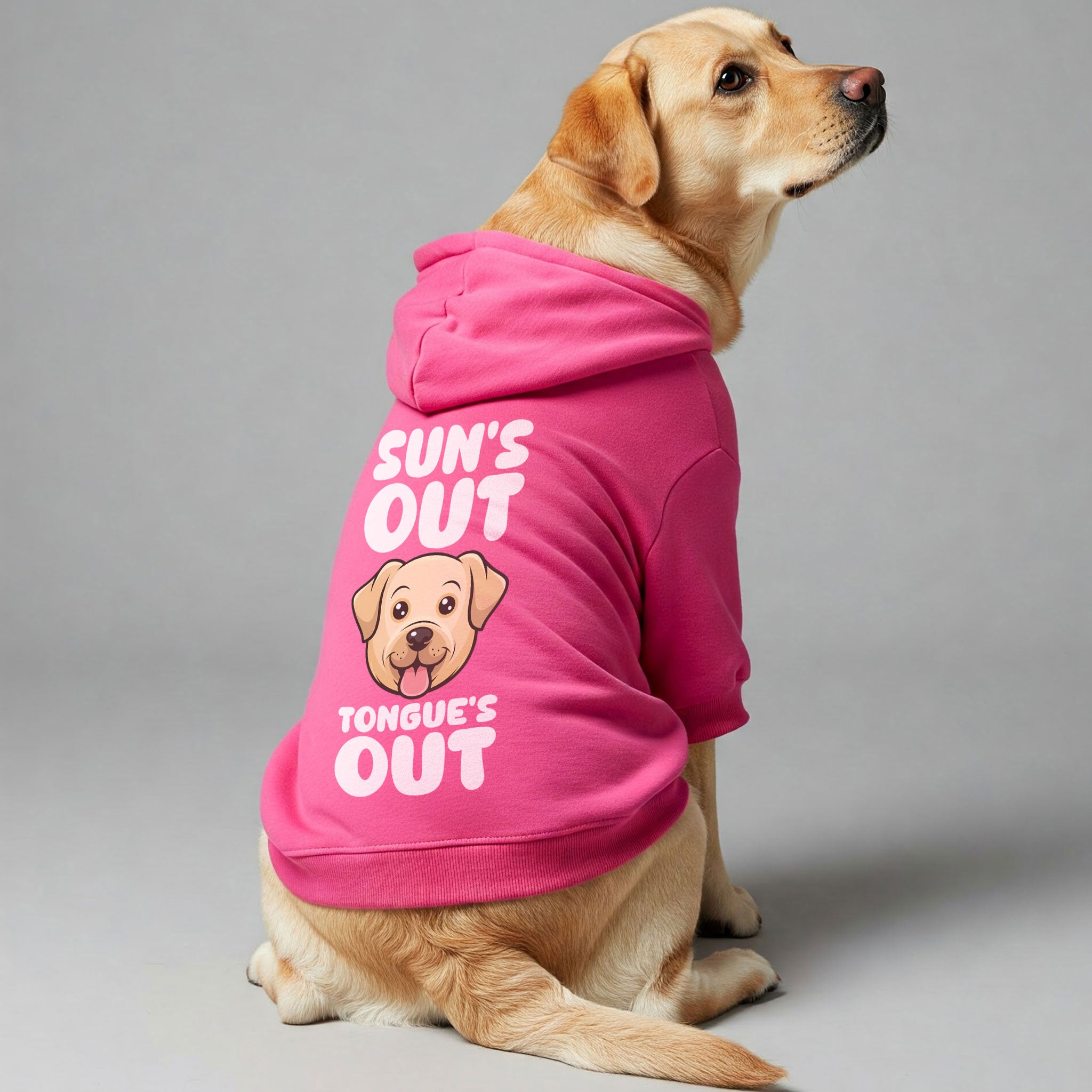 Sun’s Out, Tongue’s Out - Labrador Hoodie - Dog Clothes