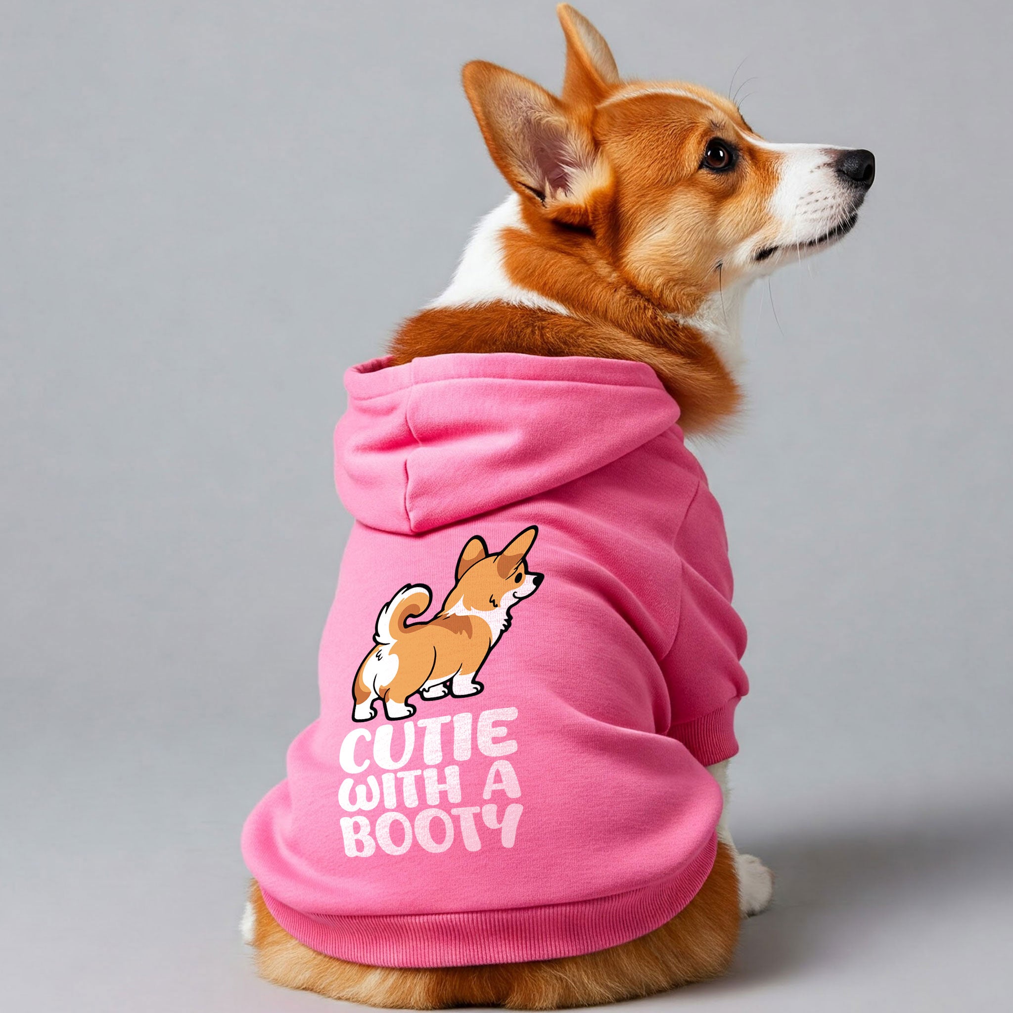 Cutie with a booty - Corgi Hoodie - Dog Clothes