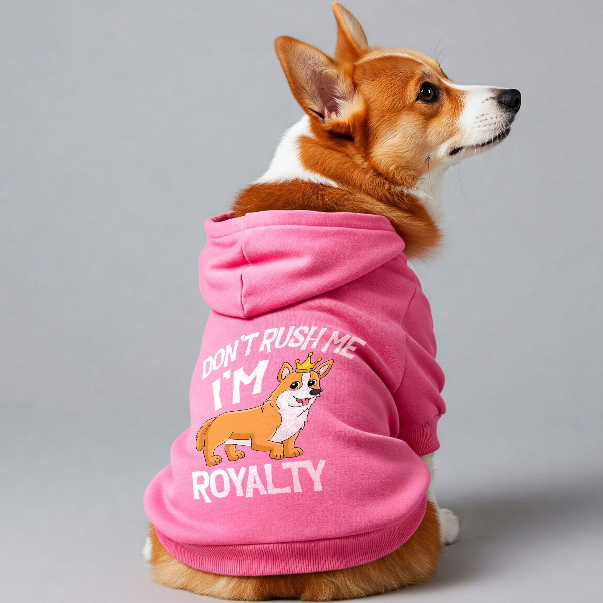 Don’t rush me, I’m royalty - Corgi Hoodie - Dog Clothes