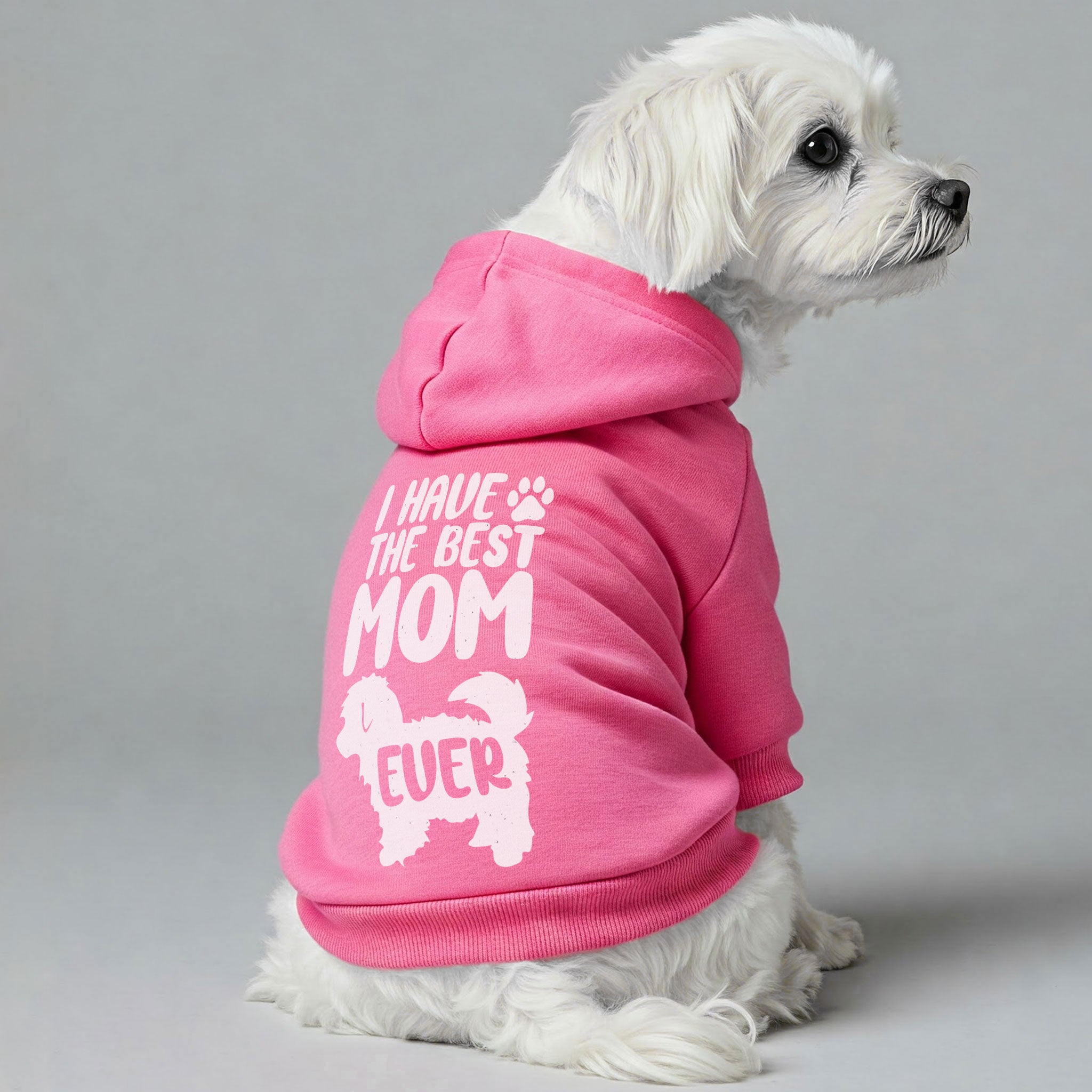 I have the best mom ever - Maltese Dog Hoodie