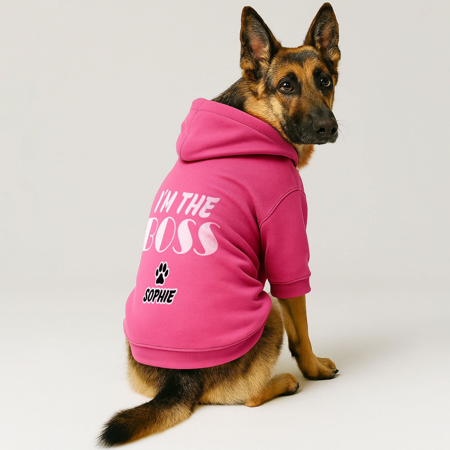 Im the Boss - personalized hoodie with your dog name – dog hoodie – dog clothes