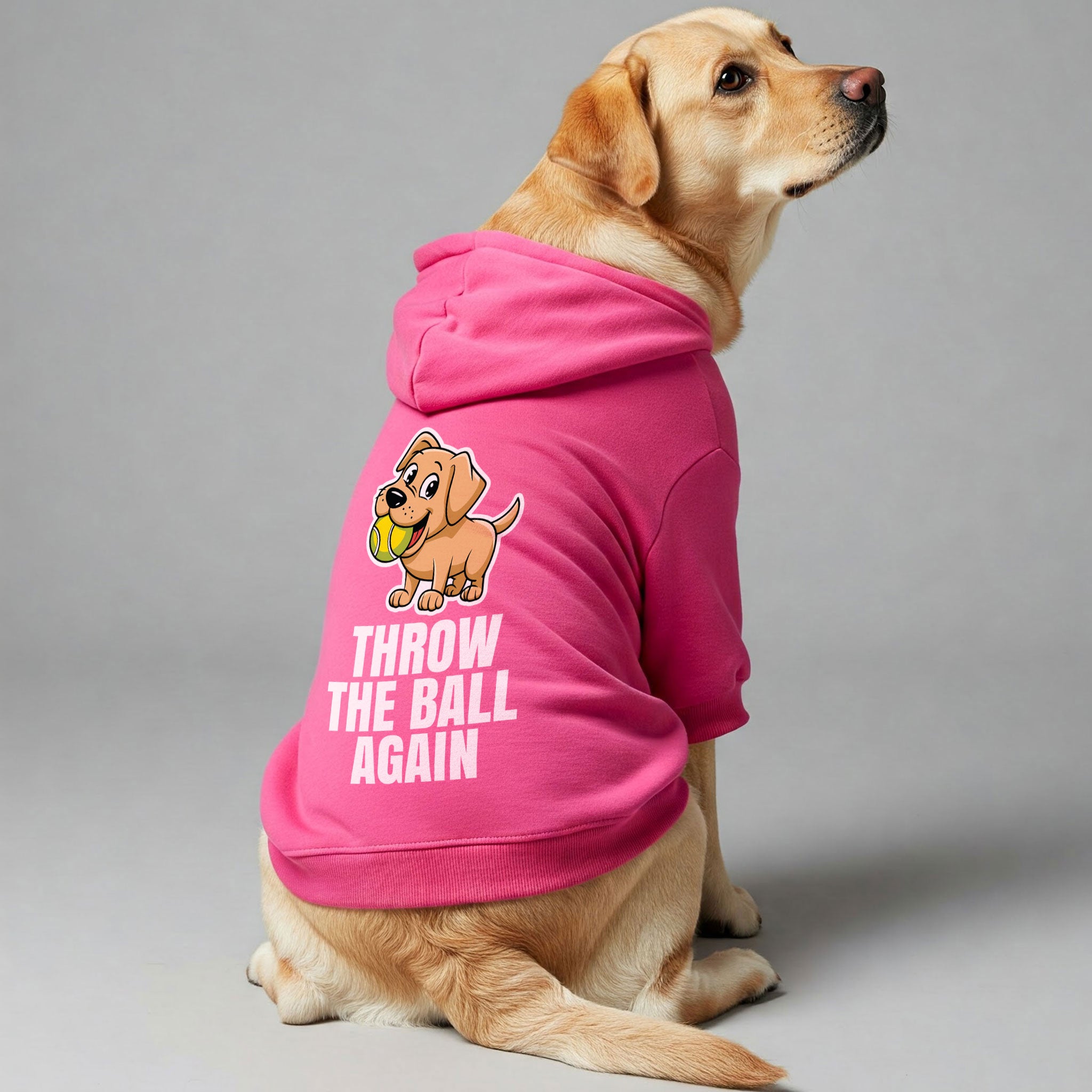 Throw the ball. Again - Labrador Hoodie - Dog Clothes