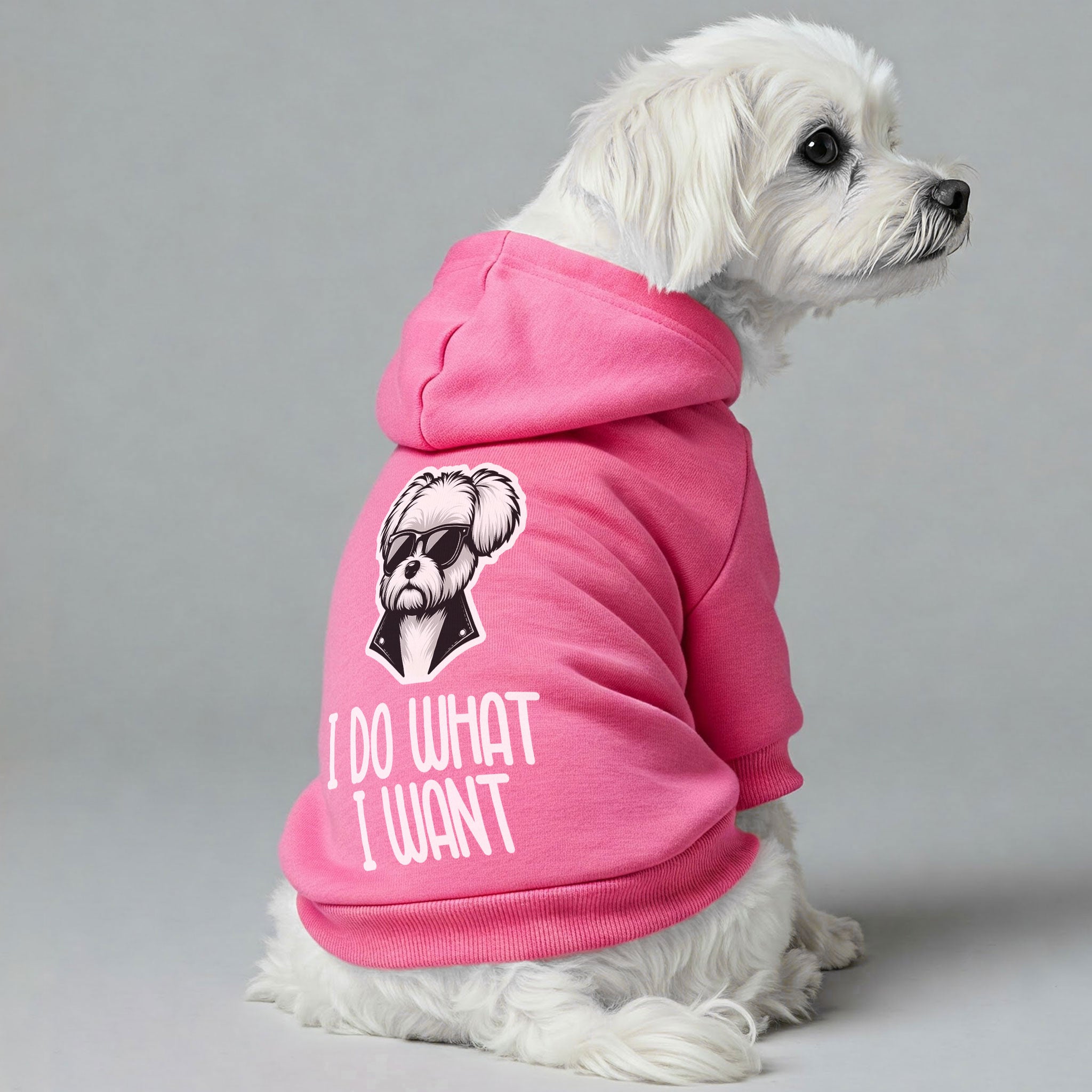 I do what I want - Maltese Dog Hoodie