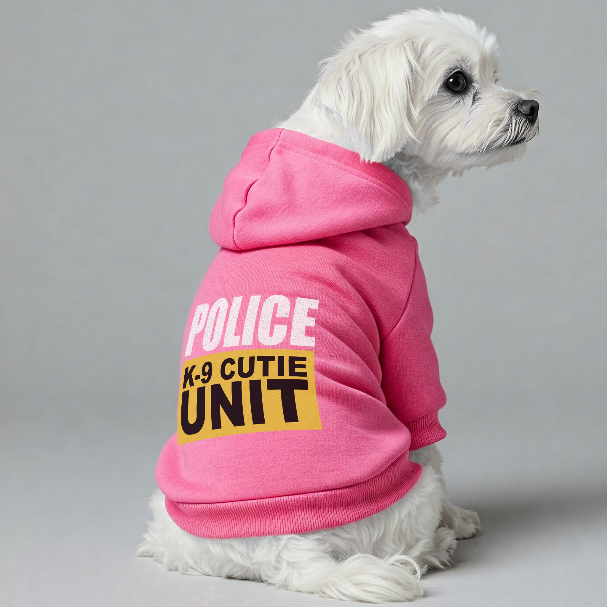 POLICE – K-9 CUTIE UNIT  - Maltese Dog Hoodie