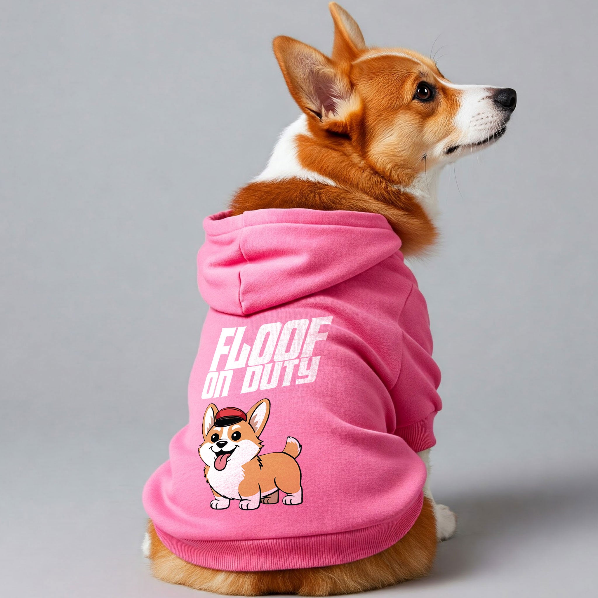Floof on Duty - Corgi Hoodie - Dog Clothes