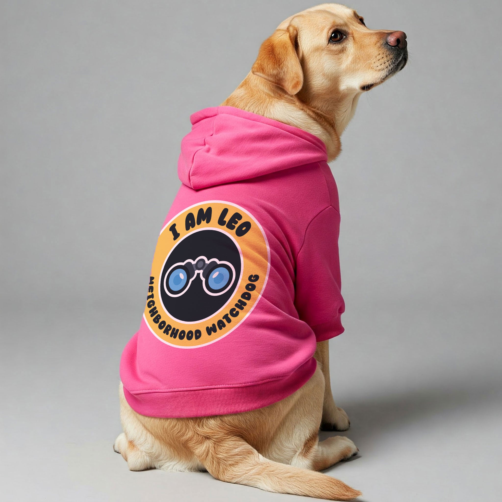 I am leo - neighborhood watchdog - personalized hoodie with your dog name – dog hoodie – dog clothes