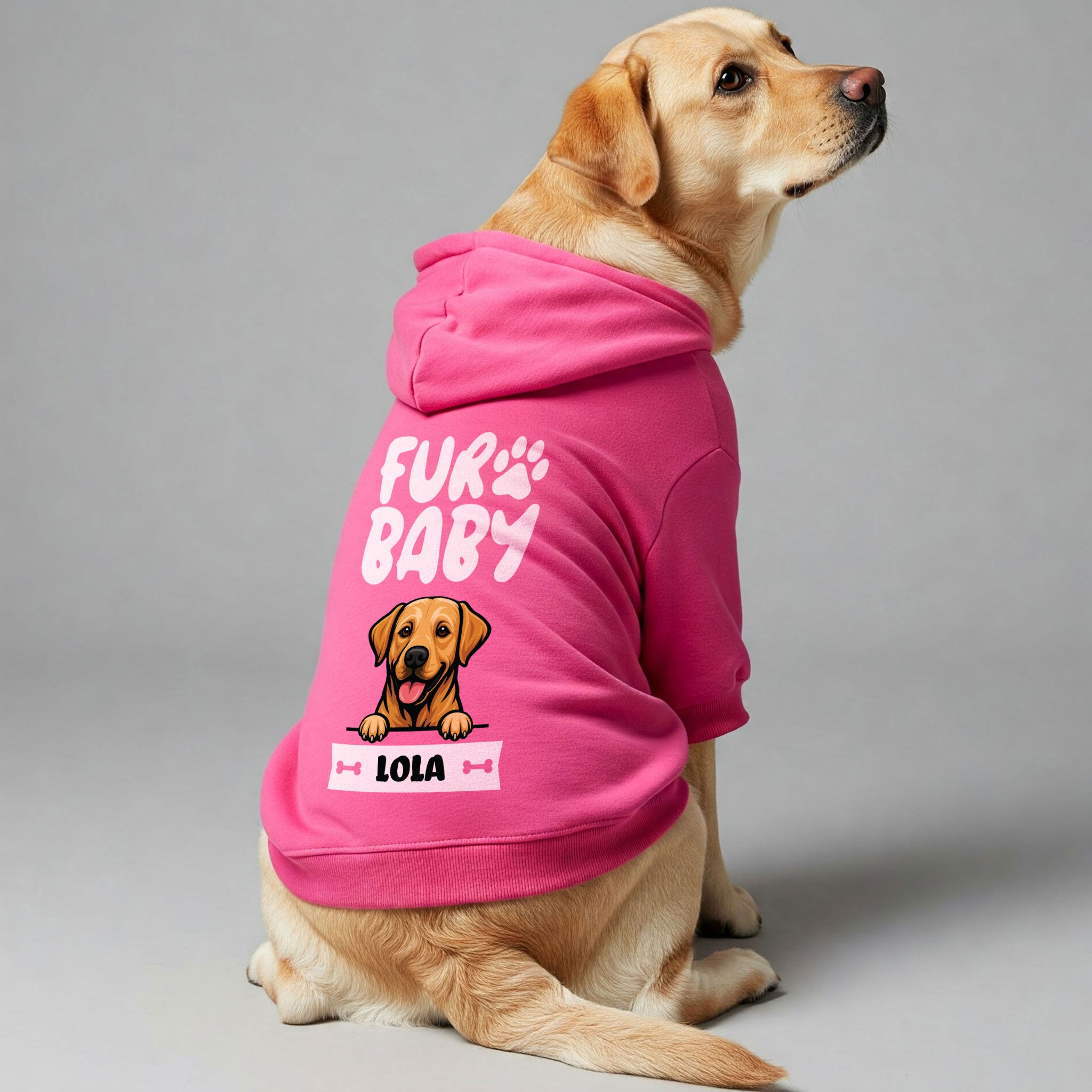Fur Baby - personalized hoodie with your dog name and breed – dog hoodie – dog clothes