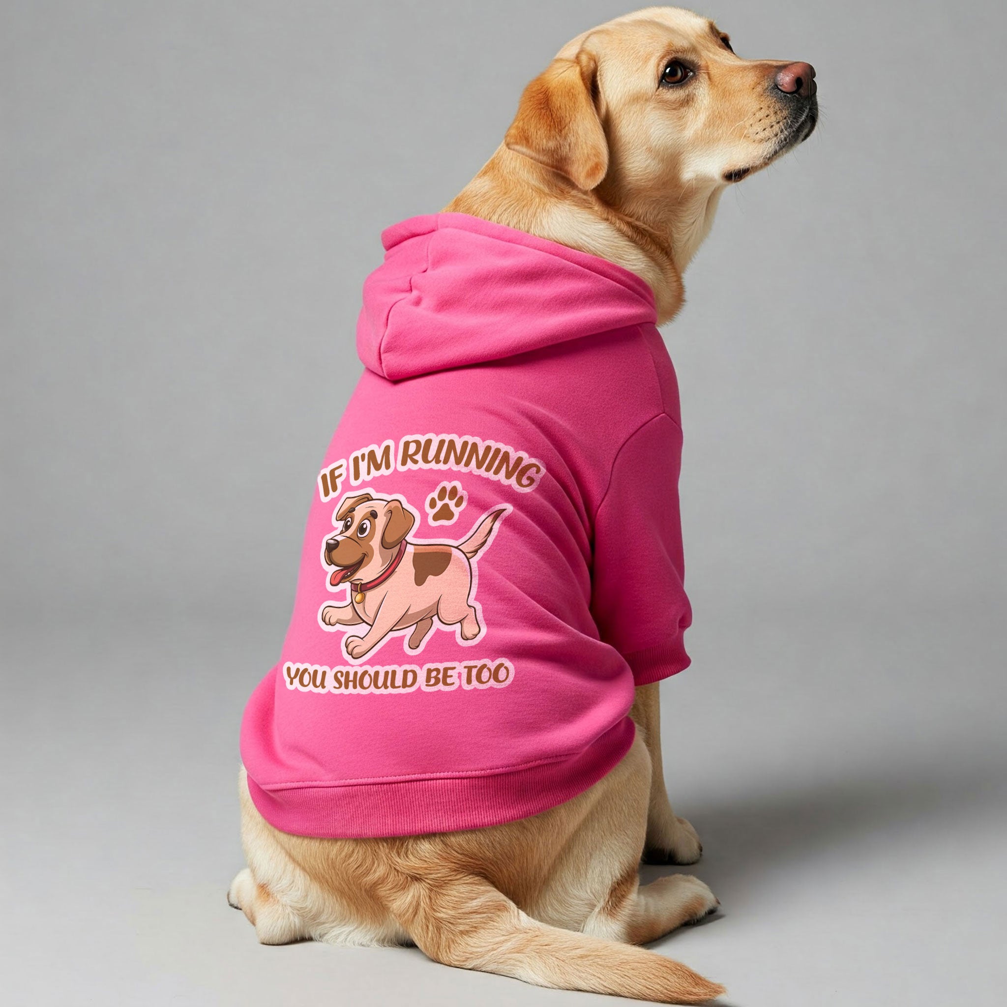If I’m running, you should be too - Labrador Hoodie - Dog Clothes