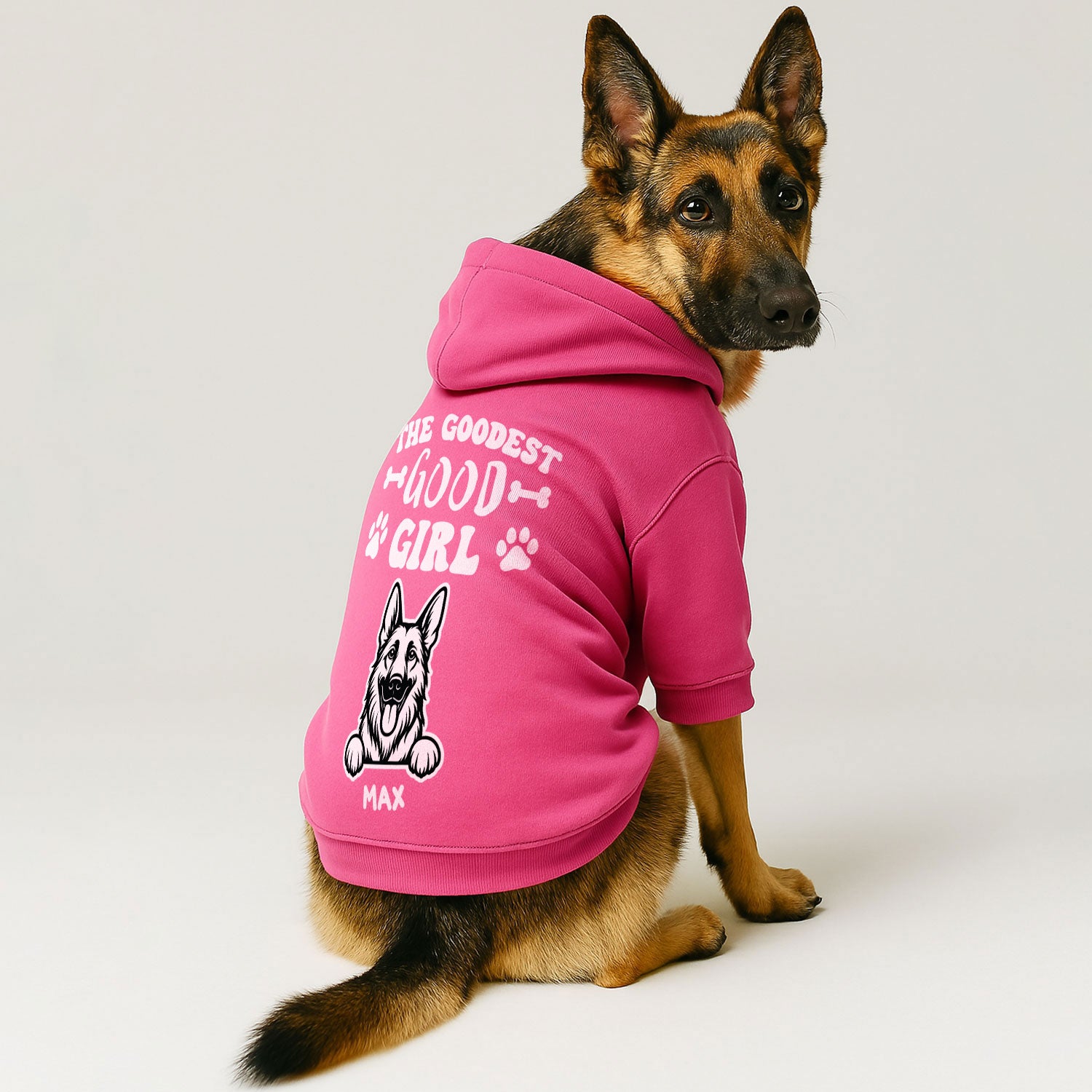 GOODEST BOY - personalized hoodie with your dog’s name,breed and BOY or GIRL – dog hoodie – dog clothes