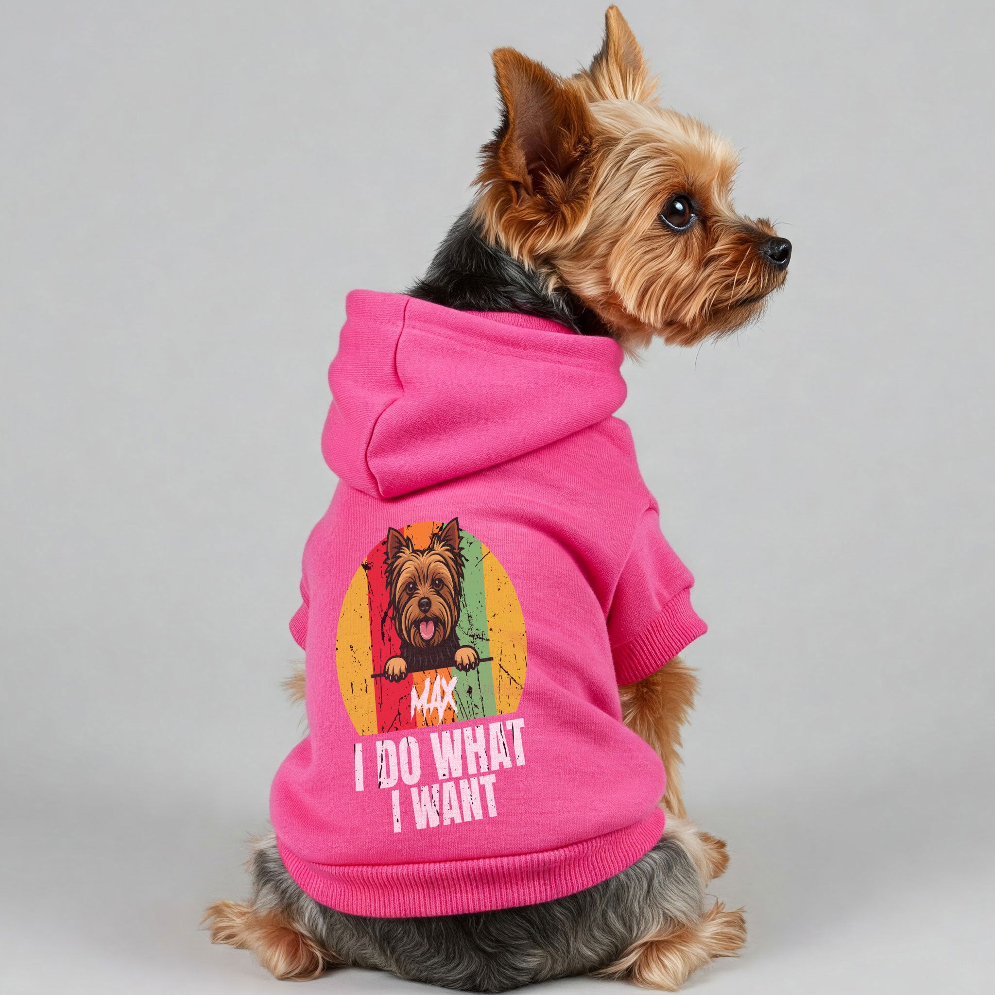 I DO WHAT I WANT- personalized hoodie with your dog’s name and breed – dog hoodie – dog clothes