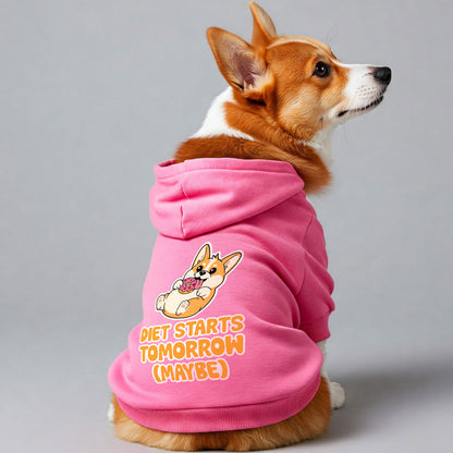 Diet starts tomorrow (maybe) - Corgi Hoodie - Dog Clothes